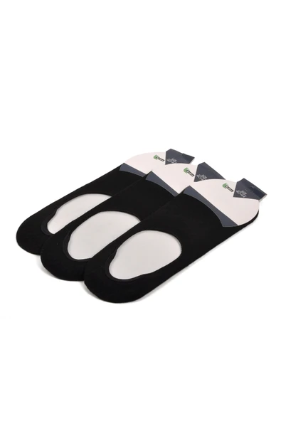 Ayakmod Siyah Unisex 3'lü Babet Çorap 24K005