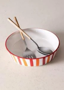 THE MİA WOODEN SALATA SERVİS TAKIMI 2 PARÇA - 5