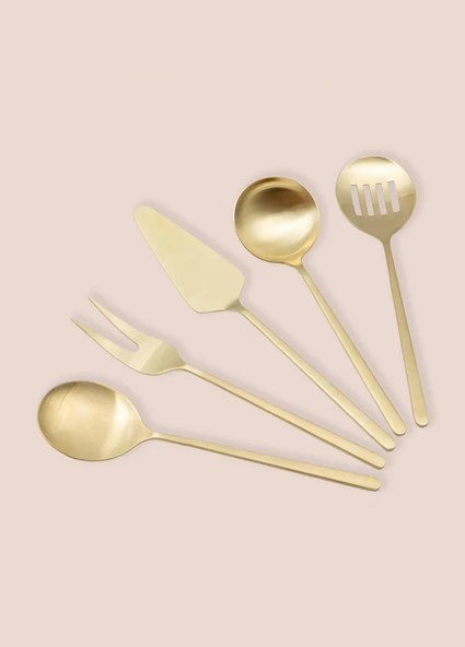 The Mia Giallo Servis Seti Şampanya Gold 5 Parça - 4