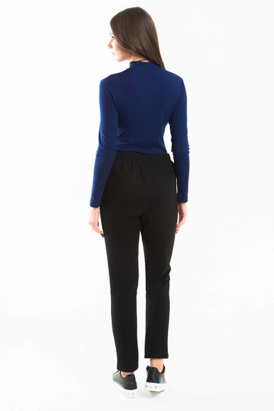 Tolga Saraçoğlu Minimalist Yüksek Bel Regular Fit Kadın Pantolon - Günlük & Ofis - Resim 3