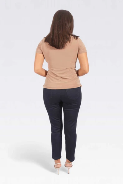 Tolga Saraçoğlu Minimalist Yüksek Bel Dar Paça Midi Kadın Pantolon - Günlük & İş - 2