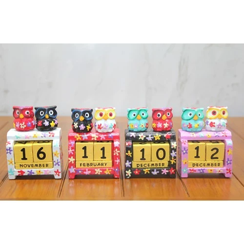 Periboia Ahşap Baykuş Takvim Küçük Boy Model 2 ürün görseli