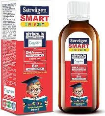 Sorvagen Smart Kids Sıvı Form Sitikolin Dha Omega 3 Norveç Balık Yağı ve B12 150 ml