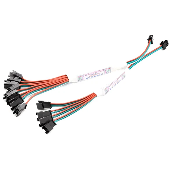 Hazar LED 4'lü Pixel Çoklayıcı Amplifier WS2811-WS2812B Piksel Şerit bağlantı adaptör Çoğaltıcı Dağıtıcı birleştirici kablo 5-24V - 3