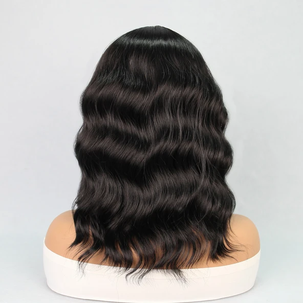 Siyah Küt Tül Peruk - 4