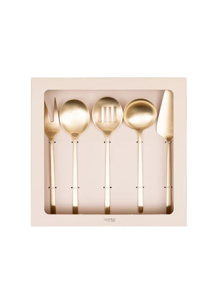 The Mia Giallo Servis Seti Şampanya Gold 5 Parça - 5