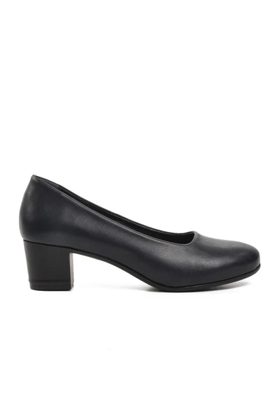 Ayakmod Lacivert Kadın Topuklu Ayakkabı 44158 Z