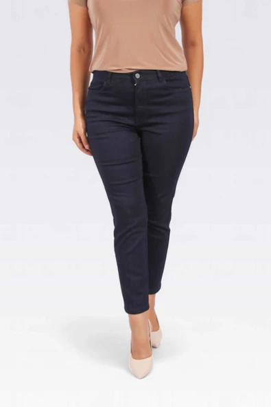 Tolga Saraçoğlu Minimalist Yüksek Bel Dar Paça Midi Kadın Pantolon - Günlük & İş