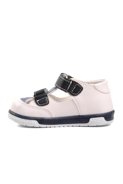 Ayakmod Beyaz Mavi Ortopedik Bebek Ayakkabı 3200 B - 2