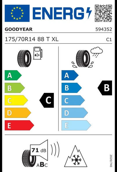 Goodyear 175/70R14 88T Eagle Sport 4Seasons XL Oto Dört Mevsim Lastiği (Üretim:2024) - 2