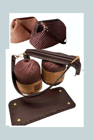 Angel Çanta Aksesuar Nezcraft Model Örgü Çanta Seti