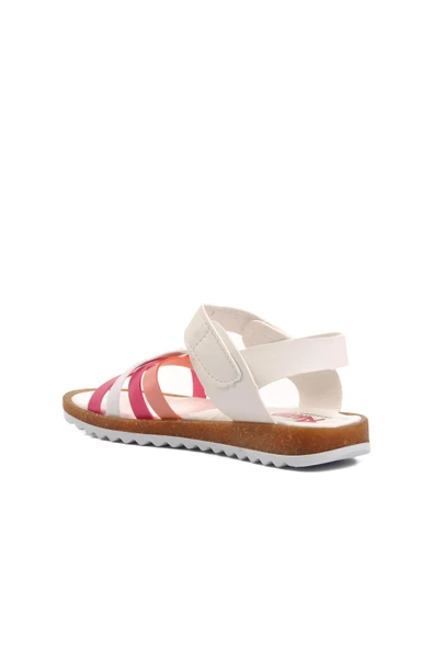 Ayakmod Beyaz Fuşya Ortopedik Kız Çocuk Sandalet 1100 F - 3