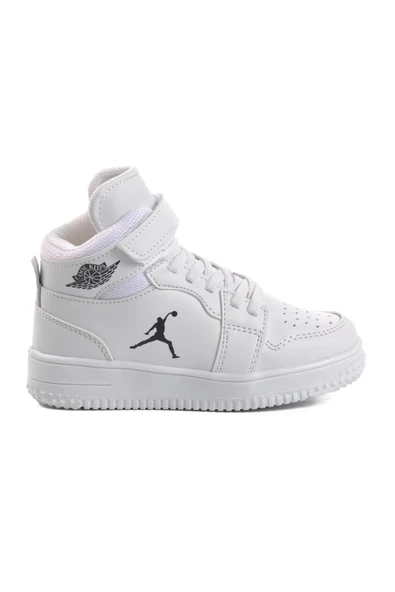 Ayakmod Beyaz  Çocuk Hi Sneaker Haykat Uzun P