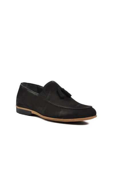 Ayakmod Siyah Nubuk  Erkek Loafer Ayakkabı Ayakmod 7105 M - 3