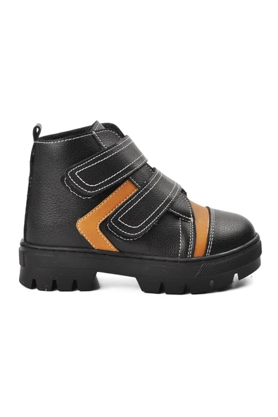 Ayakmod Siyah-Camel  Unisex Çocuk Bot ARZ 2301004 P