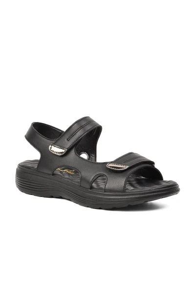 Ayakmod Siyah Kadın Düz Sandalet 336 Z - 3