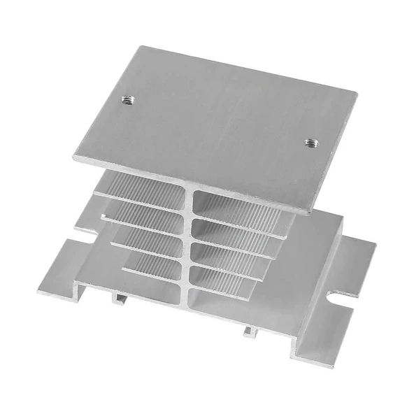 Ssr Alüminyum Soğutucu Blok  Solid State Röleler İçin 10A / 40A Ray Montaj Edilebilir Isı Sıcaklık Düşürücü Radyatör