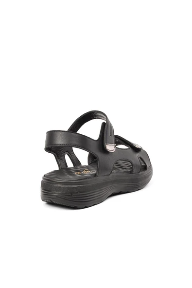 Ayakmod Siyah Kadın Düz Sandalet 336 Z - 4