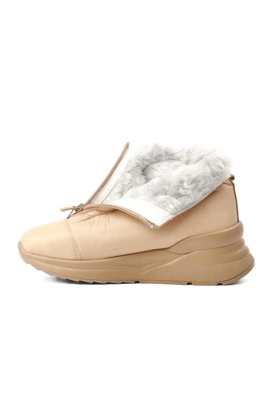 Ayakmod Bej Dar Kalıp Kadın Kar Botu 1321 Z - 2