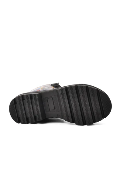 Ayakmod Siyah Rugan Ortopedik Unisex Çocuk Bot 2301001 P - 5