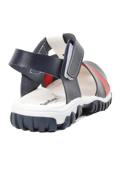 Ayakmod Lacivert-Beyaz Erkek Çocuk Sandalet Şng 210111 F - 4