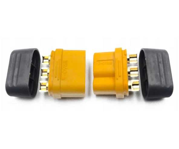 MR60 Dişi Erkek Konnektör Soket Çift  3 Pin LiPo Pil Batarya Bağlantı Konnektörü 60A Yüksek Akım RC Multikopter Uçak Helikopter Esc - Resim 2