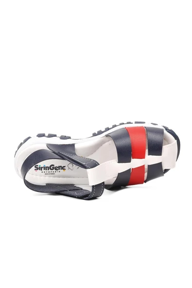 Ayakmod Lacivert-Beyaz Erkek Çocuk Sandalet Şng 210111 F - 5