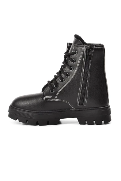 Ayakmod Siyah Ortopedik Unisex Çocuk Bot 2301001 F - 2