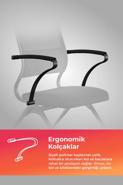 Ergolife Sit Air Ofis Koltuğu | Tekerlekli, Bel Destekli, Fileli, Siyah, Bilgisayar Sandalyesi -572.60.1.682 - 4