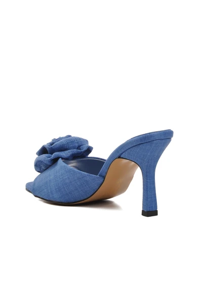 Ayakmod Mavi Kadın Topuklu Terlik 670472 Z - 4