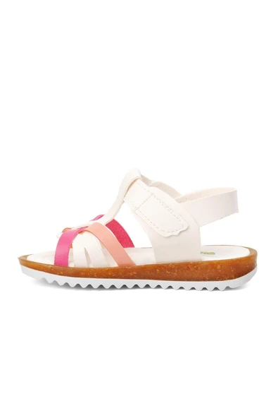 Ayakmod Beyaz Fuşya Ortopedik  Kız Çocuk Sandalet 22Y07 B - 2