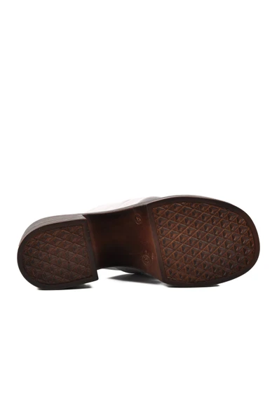 Ayakmod Beyaz Kadın Topuklu Terlik 523004 Z - 5