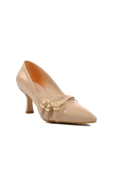 Ayakmod Nude Rugan  Kadın Topuklu Ayakkabı 458296 Z - 3