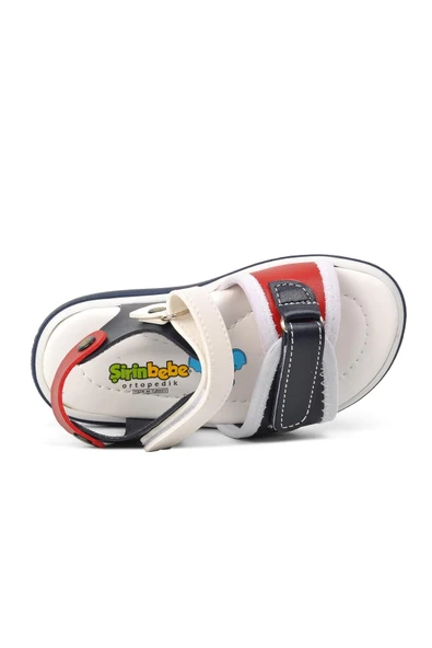 Ayakmod Lacivert-Kırmızı Unisex Çocuk Sandalet 22Y06 B - Resim 5