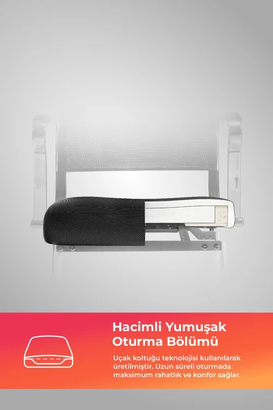 Ergolife Sit Air Ergonomik Bekleme Koltuğu | Krom Ayaklı, Bel Destekli, Fileli, Toplantı Sandalyesi -572.5F.1.6A4 - 3