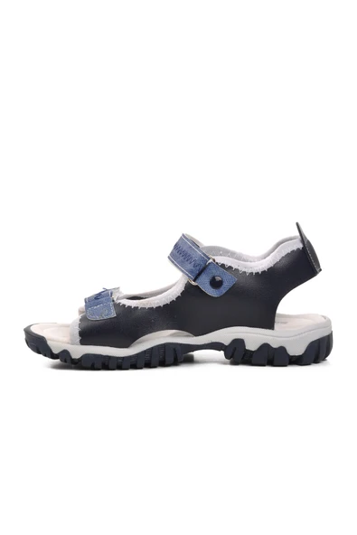Ayakmod Lacivert Ortopedik Erkek Çocuk Sandalet 22Y05 F - 2