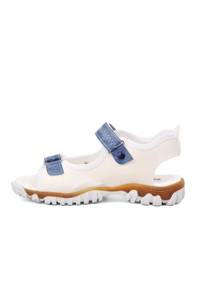 Ayakmod Beyaz Ortopedik Erkek Çocuk Sandalet 22Y05 F - 2
