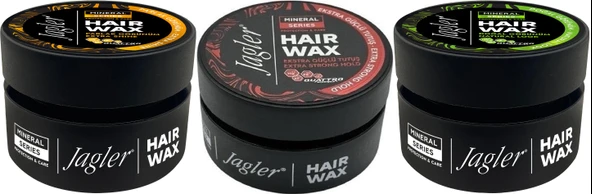 Jagler Süper Wax 150ML Parlak Görünüm - Doğal Görünüm - Ekstra Güçlü Tutuş (Karma 3 Lü Set)