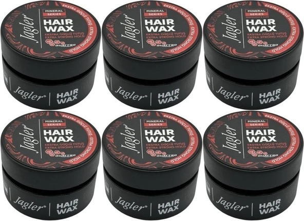 Jagler Süper Wax 150ML Extra Strong hold - Ekstra Güçlü Tutuş (6 Lı Set)