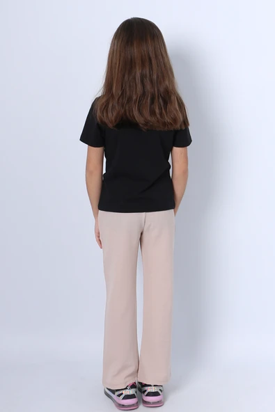 KIZ ÇOCUK İKİLİ TAKIM İSPANYOL PAÇA ÇİÇEK BASKILI D46 - Resim 10