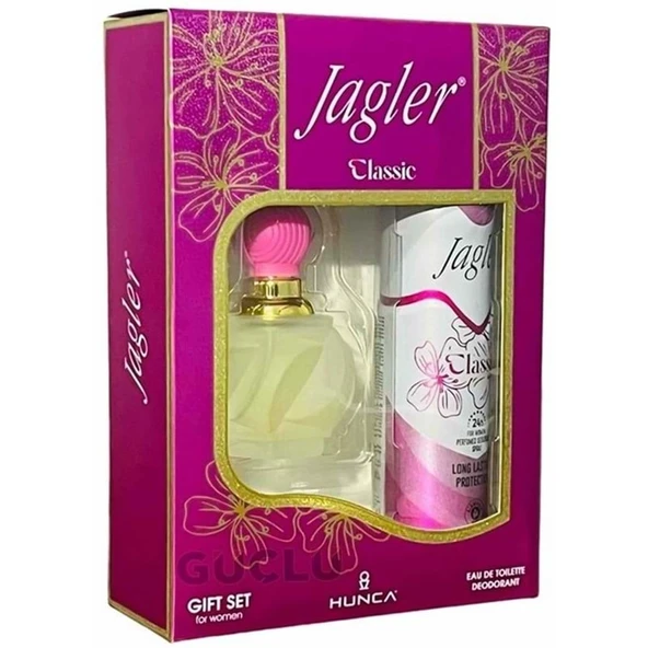 Jagler Parfüm Seti Kadın / For Women 60ML Classic + 150ML Deodorant (Pembe) ürün görseli 1
