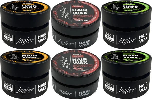 Jagler Süper Wax 150ML Parlak Görünüm - Doğal Görünüm - Ekstra Güçlü Tutuş (Karma 6 Lı Set)