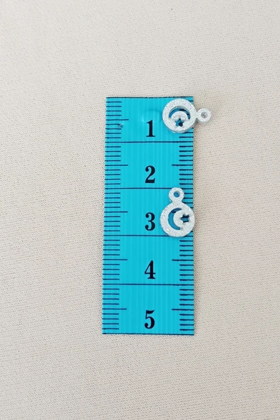 Oya Abiye Bileklik Kolye Pleksi Metalik Plastik Pul Gümüş Renk 24 gram 300 adet - BNC576 - 2