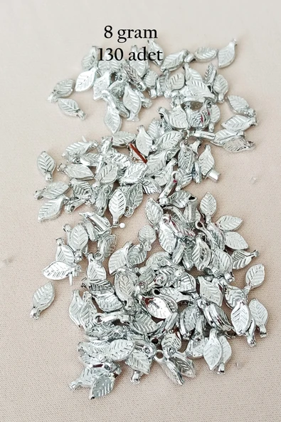 Oya Abiye Bileklik Kolye Pleksi Metalik Plastik Pul Gümüş Renk 8 gram 130 adet - BNC514