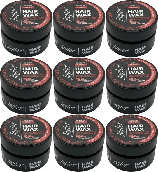 Jagler Süper Wax 150ML Extra Strong hold - Ekstra Güçlü Tutuş (9 Lu Set)
