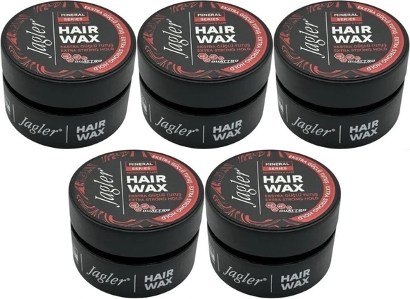Jagler Süper Wax 150ML Extra Strong hold - Ekstra Güçlü Tutuş (5 Li Set)