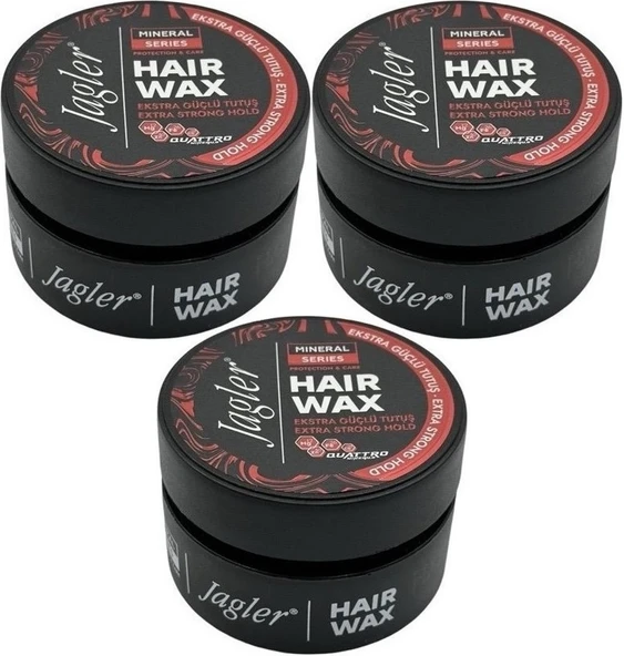 Jagler Süper Wax 150ML Extra Strong hold - Ekstra Güçlü Tutuş (3 Lü Set)