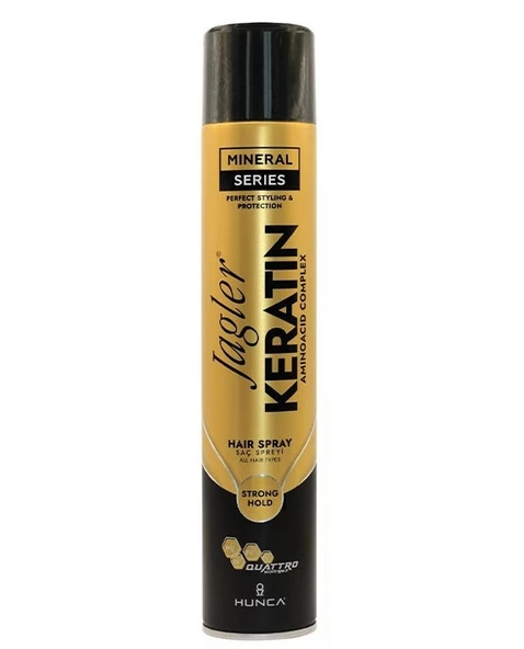 Jagler Saç Spreyi 400ML Keratinli  Keratin Strong Hold - Minarelli - Ekstra Sert