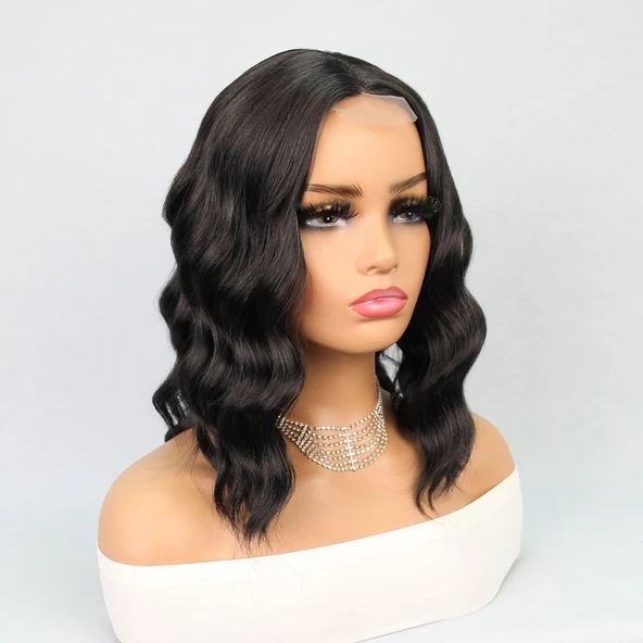 Siyah Küt Tül Peruk - 2