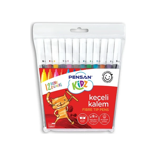 Pensan Kidz 12'li Keçeli Boya Kalemi Seti /